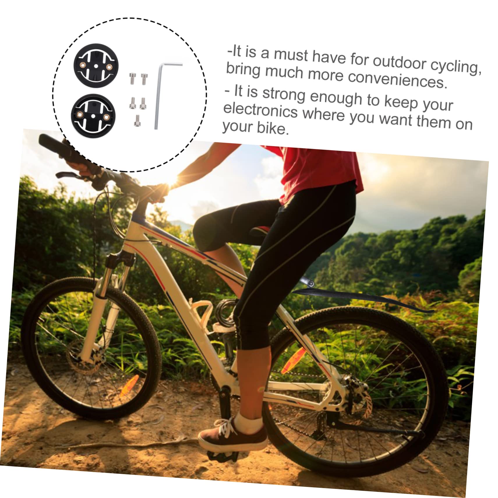 Toddmomy 6pcs Bike Computer Mount Holder Multi-Functional Adapter for Outdoor Cycling Stable Strong Base for Electronics Quick Installation Screws for Cycling Enthusiasts