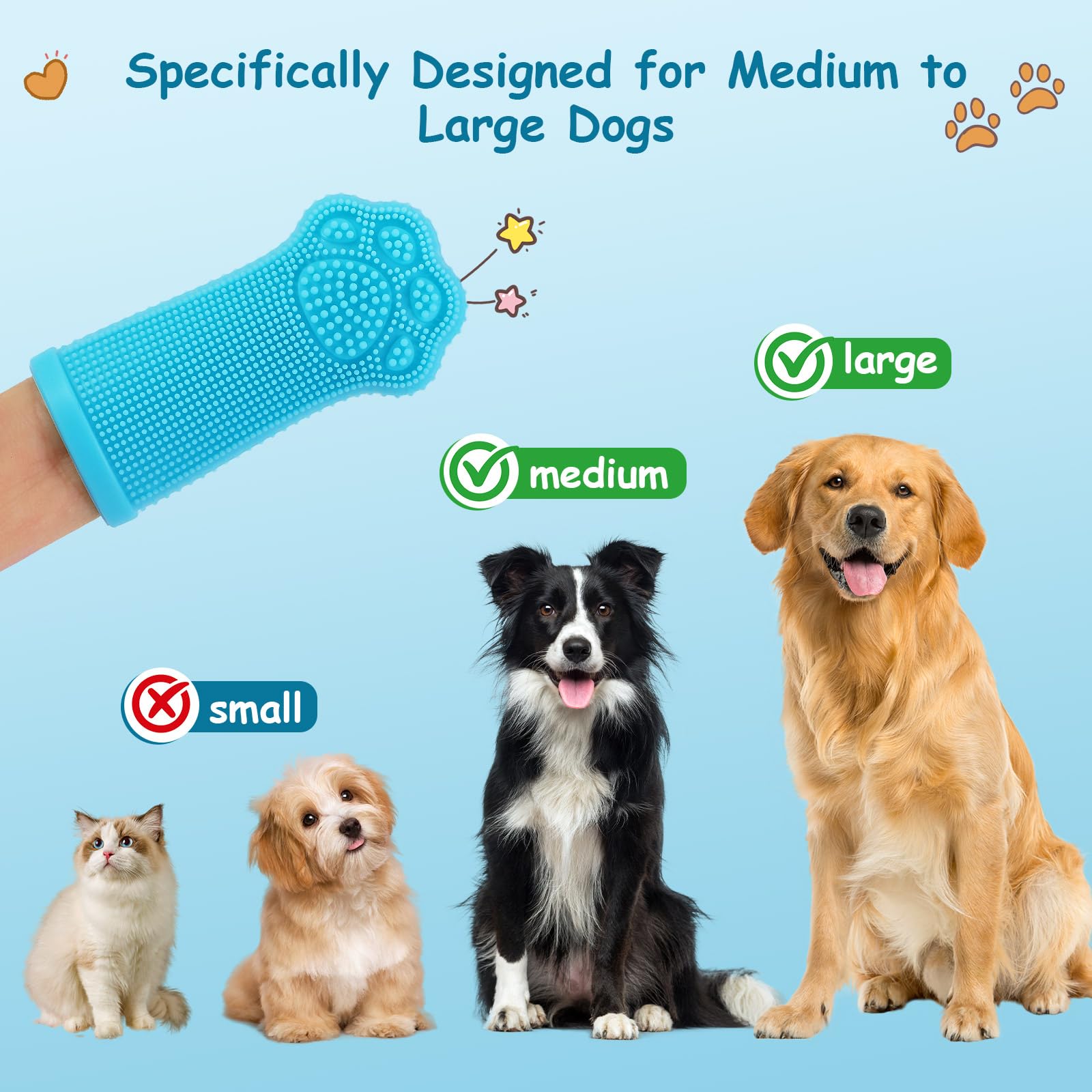 Caxlis 4-Pack Silicone Dog Finger Toothbrush, 360&deg; Dog Tooth Brushing Kit, High-Efficiency Teeth Cleaning, Pet-Friendly Finger Toothbrush, Complimentary Travel Case - image 7
