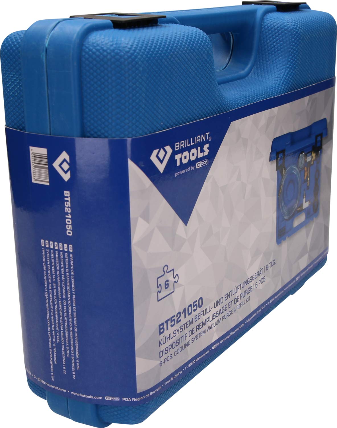 BRILLIANT TOOLS BT521050 Dispositif de remplissage et de purge, 6 pcs [Powered by KS TOOLS]