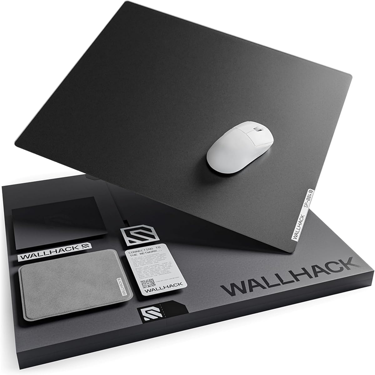 Wallhack 4.0 Glass Gaming MousePad - Professional Esport Mouse Mat with Specialty Surface for Top Speed and Control, Large Tempered Glasspad with Full Silicone Base - (SkyPAD Black,XL 16.92" x 19.29") : Office Products