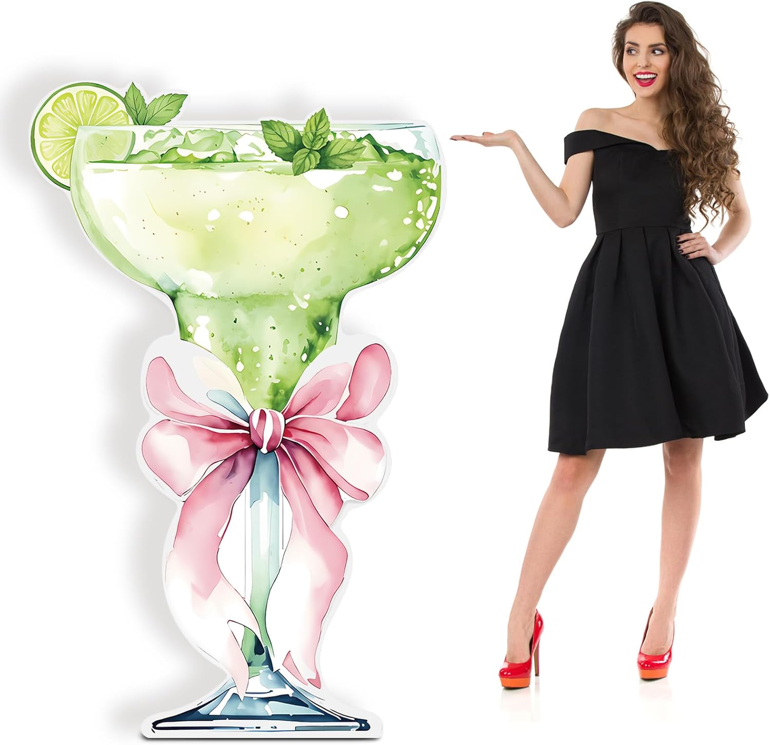 Large Margarita Themed Party Cardboard Cutout (30×47Inch), Party Backdrop for a Tini Bit Older Birthday & Wedding Party Supplies, Photo Prop for Women’s Bachelorette Events