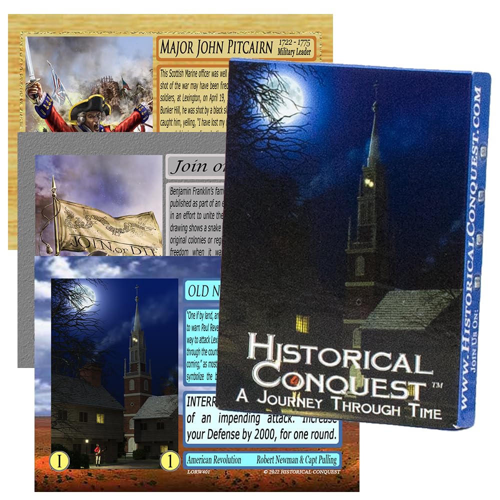 Historical Conquest Revolutionary War Expansion Pack 20 Unique Cards Based on This era (Fun and Educational for Students and Parents)