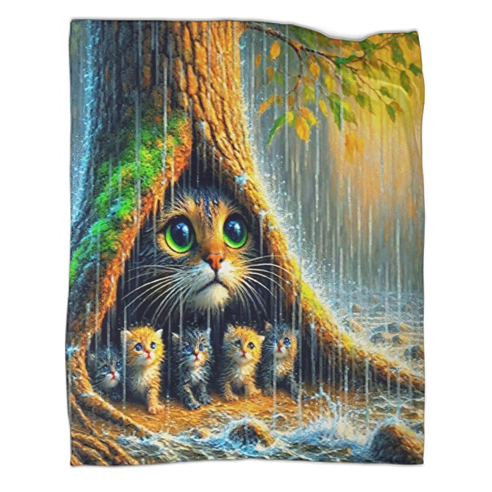 Couverture jetable 3D flanelle maison d'arbre pour protéger et réchauffer le lit enfant