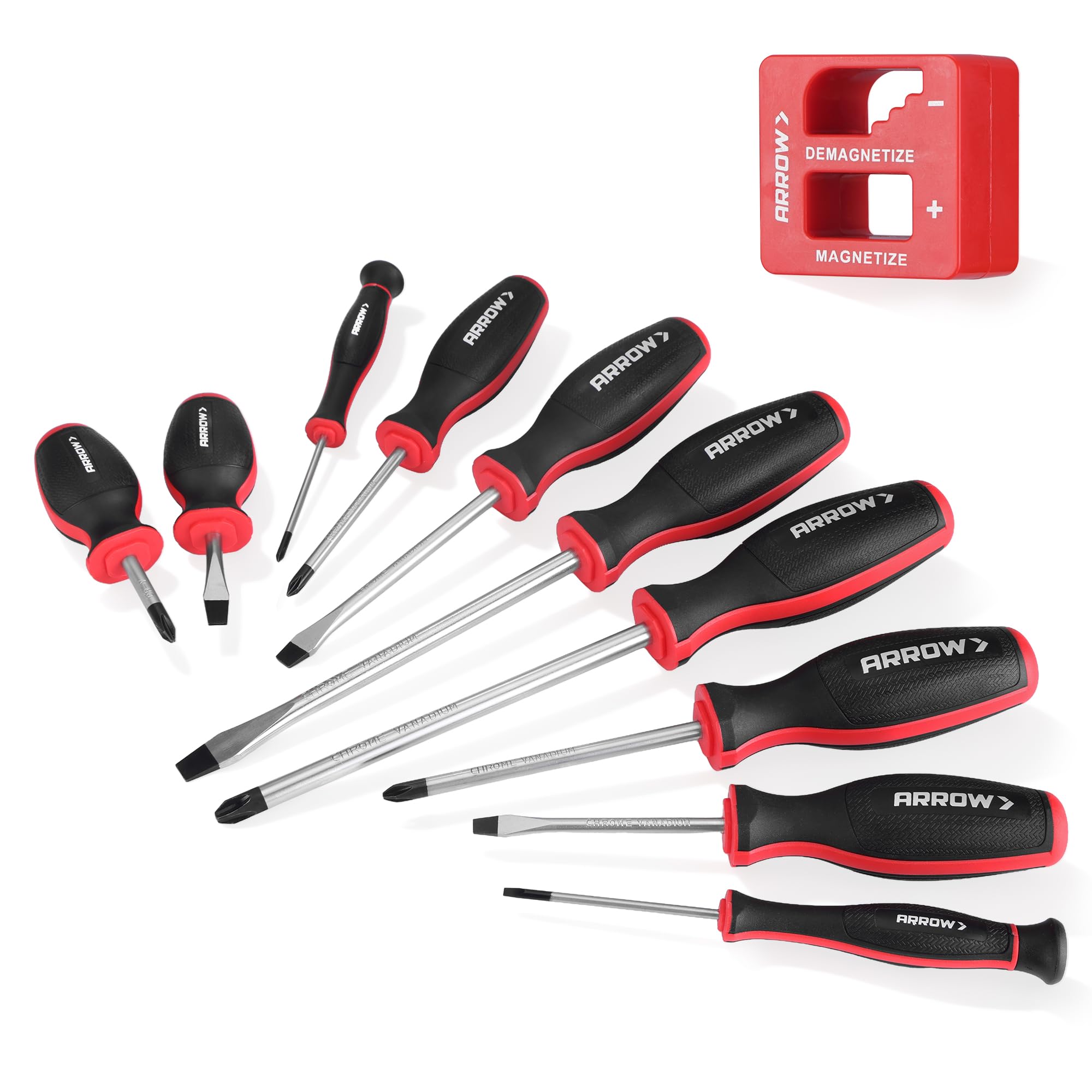 Amazon.com: ARROW 11-Piece Magnetic Screwdriver Set, Cr-V Steel