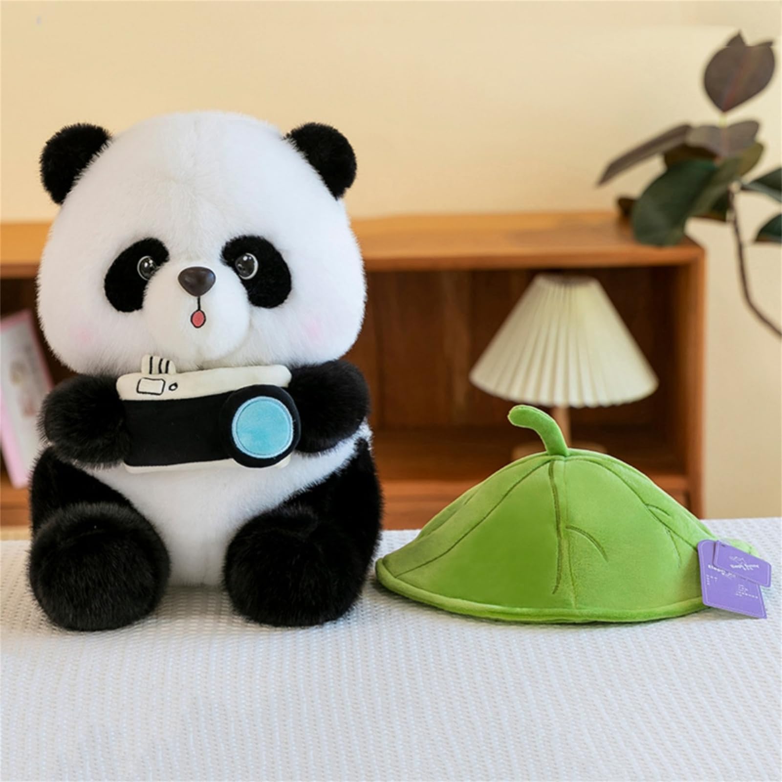 Plüsch Panda, Panda Kuscheltier Stofftier, Panda Puppe Plüsch Bamboo Tier Plüschfigur, Realistisch Gestaltetes Plüschtier, Geschenkidee für Jungen und Mädchen (55 cm)