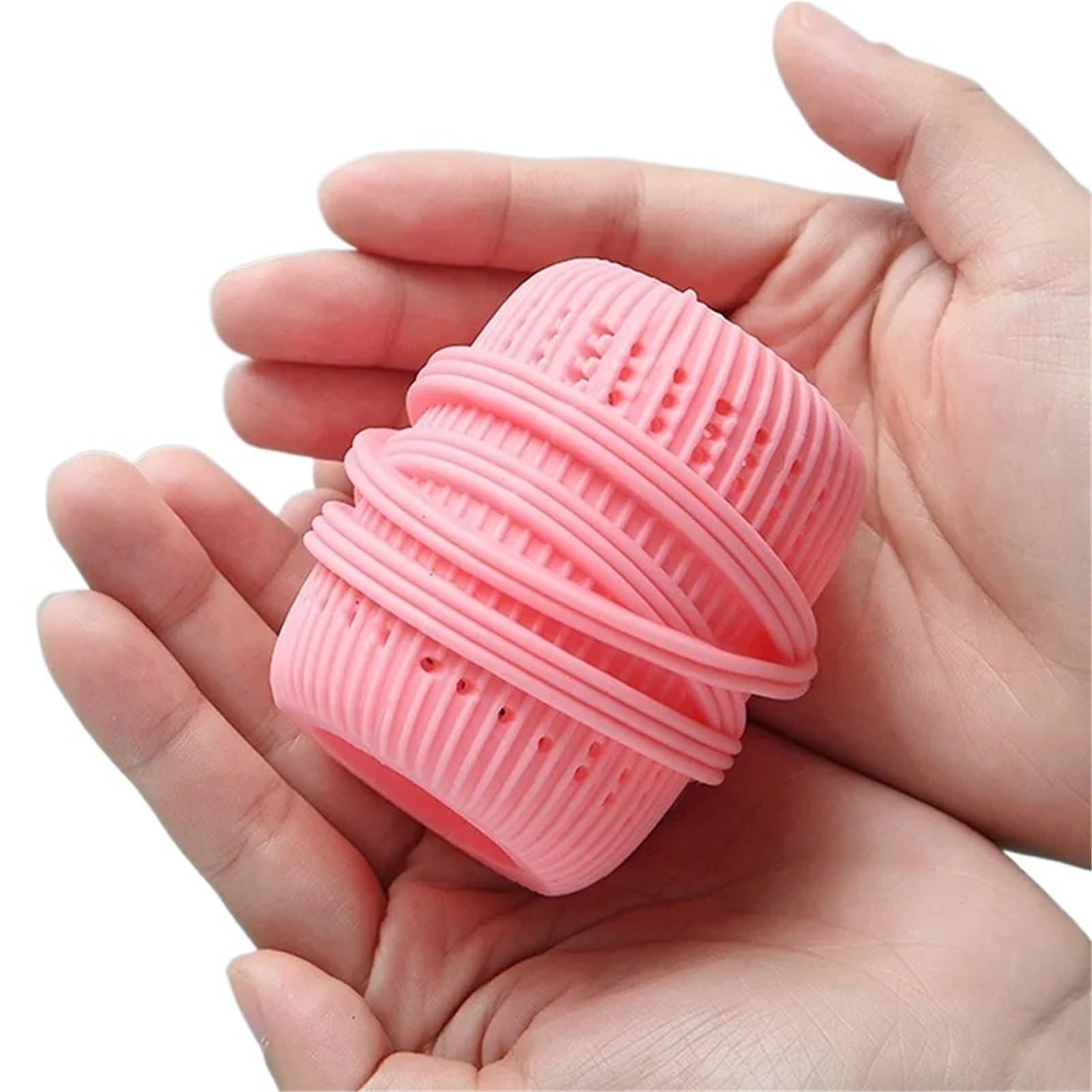 Waschkugel 4 Stück Wäscheball gegen Verheddern | Große Haushaltswaschmaschine for Kleidung und Reinigung(Pink 4pc)