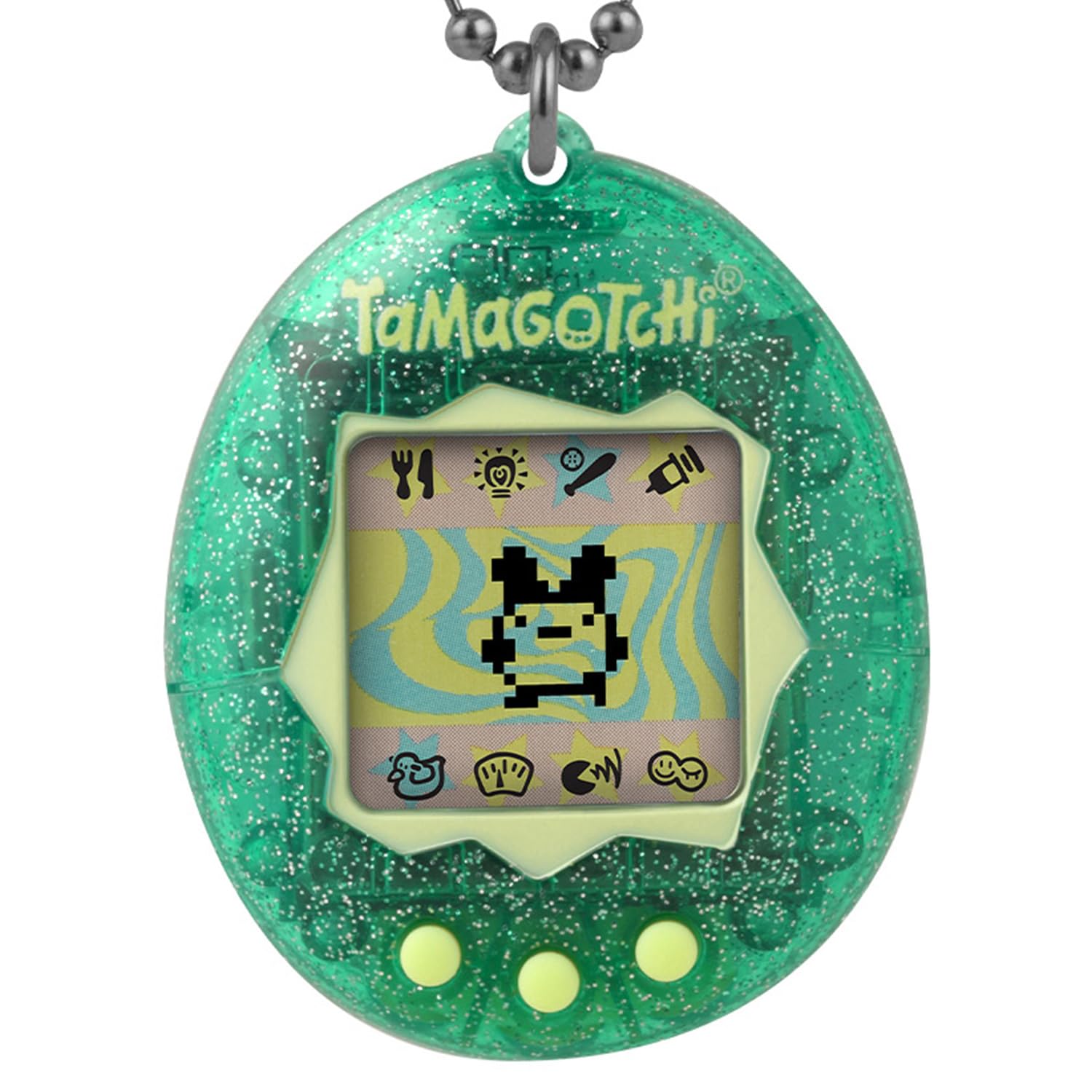 Bandai – Tamagotchi Original Color Collection Green – Animal interactif avec écran LCD en Français, Mini-Jeux – Idée Cadeau Jeu Animal virtuel – Tamagotchi Vert – Jouet Enfant 8 Ans et + – 46010