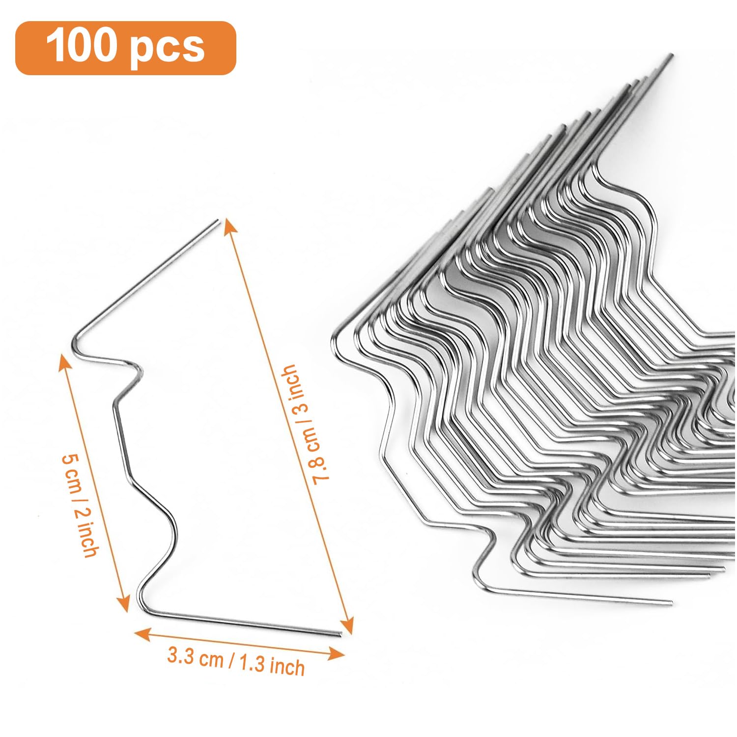 100pcs Greenhouse Glass Clips W Clips for Greenhouse Glass Panes W Spring Clips Greenhouse Clips for Glass Greenhouse Glazing Clips Window Clips for Greenhouse Green House Glass Clips Fixings - Image 2