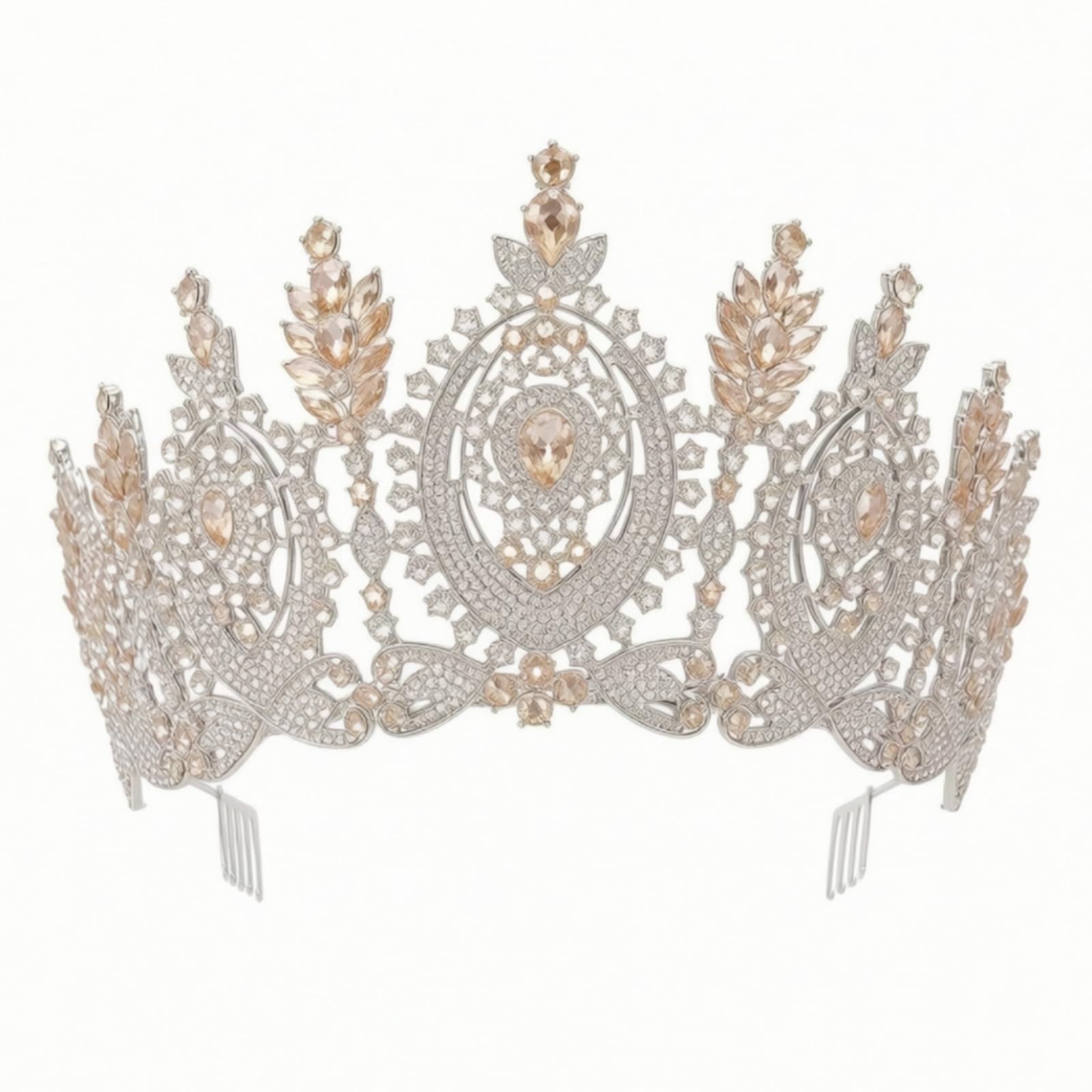 Corona Novia Brillant Ornamental Llamativa Adorno Cabello para Quinceañeras, Style to 13