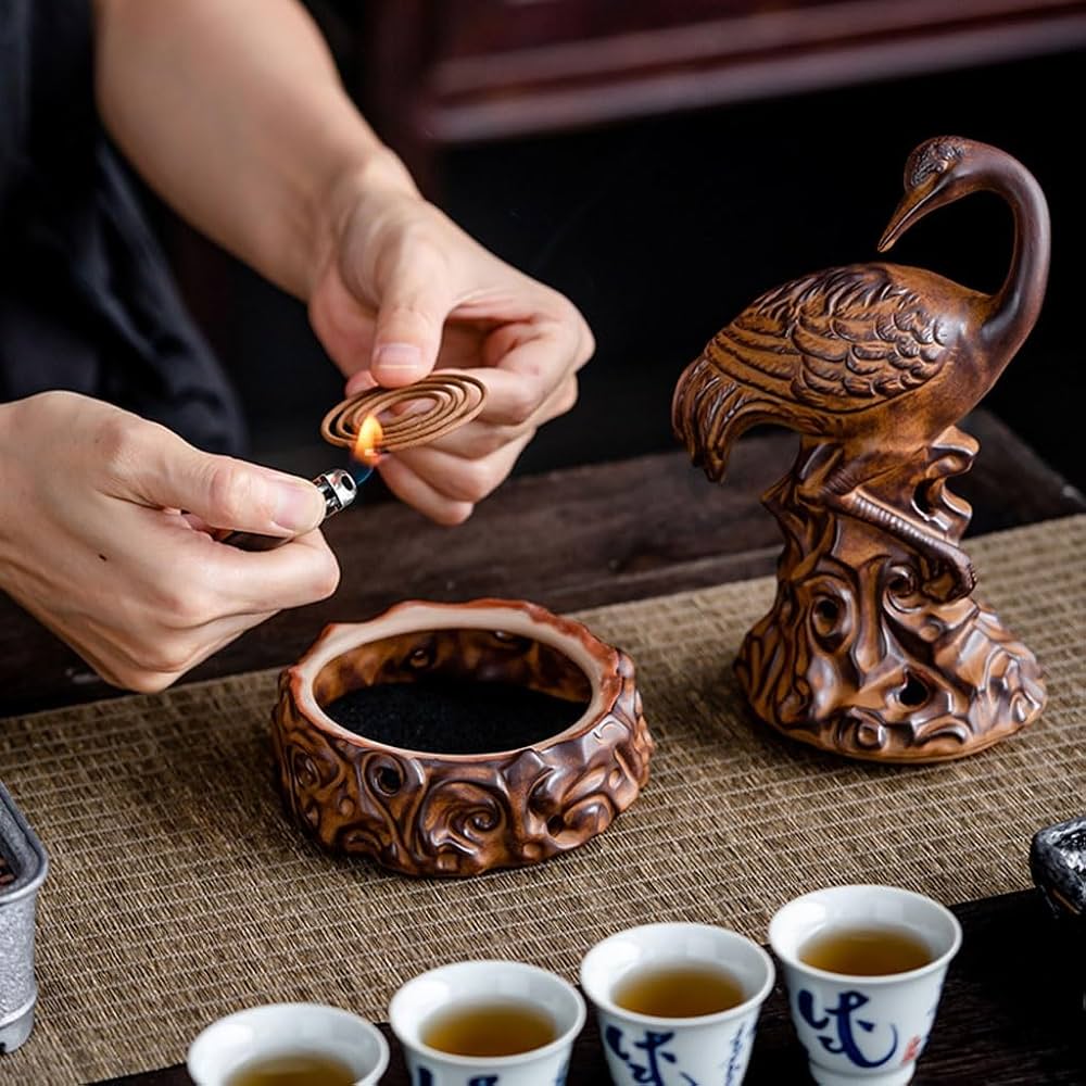 OGOODLE 香炉 レトロ シンプル お香ホルダー セラミック