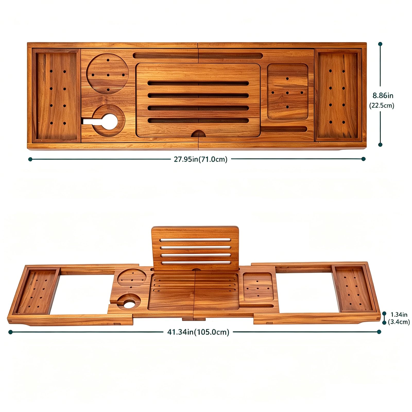Vasca da bagno pieghevole in teak