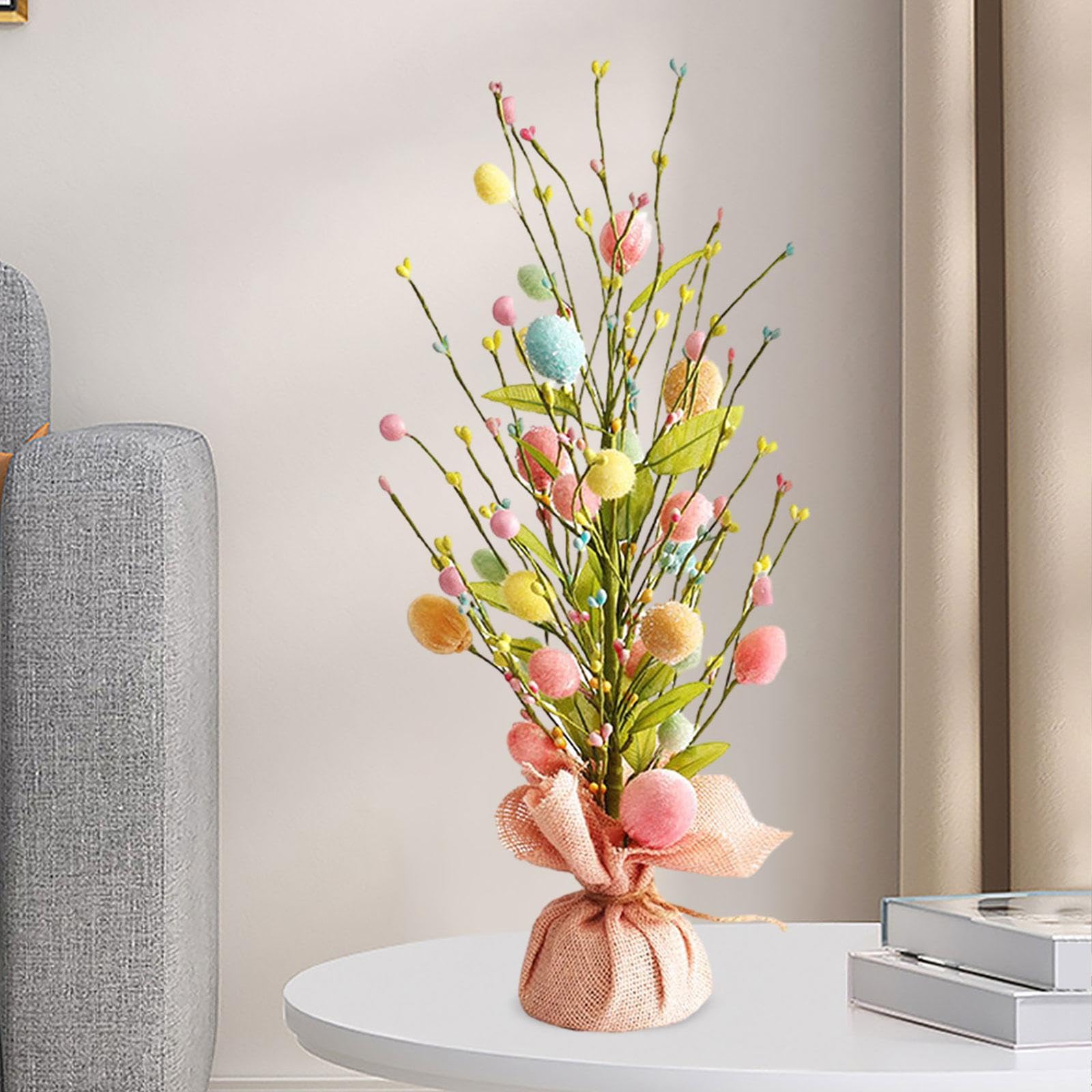 Decorazione da Tavolo a Forma di Albero di Uova di Pasqua, Delicati Rametti di Uova di Pasqua per La Cucina