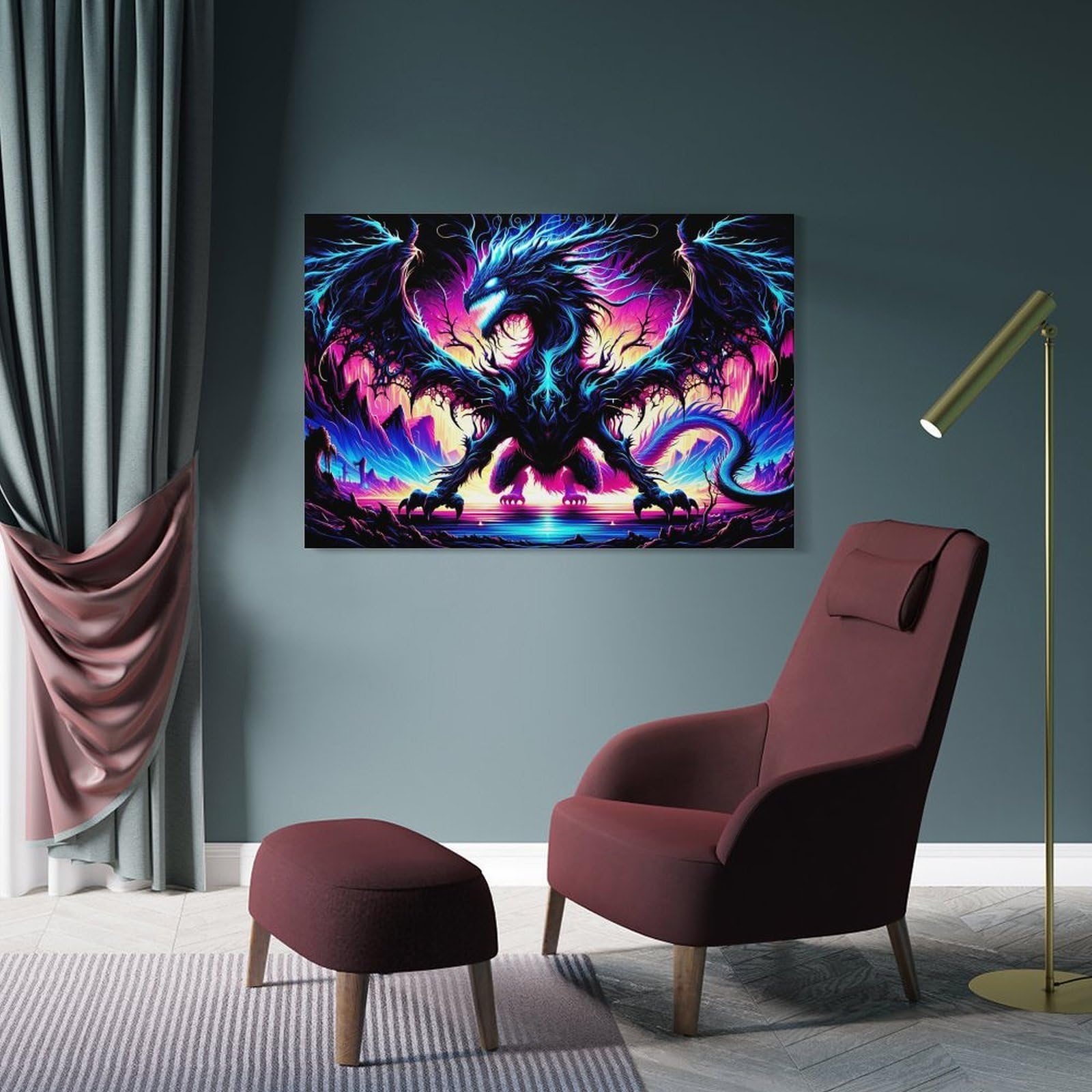 Junmoney Spectrum Drake Decorative Wall Artwork 24x36inch(60x90cm), for Living Room, Bedroom, Office Or Hallway, Decorative Artwork with Broad Appeal
