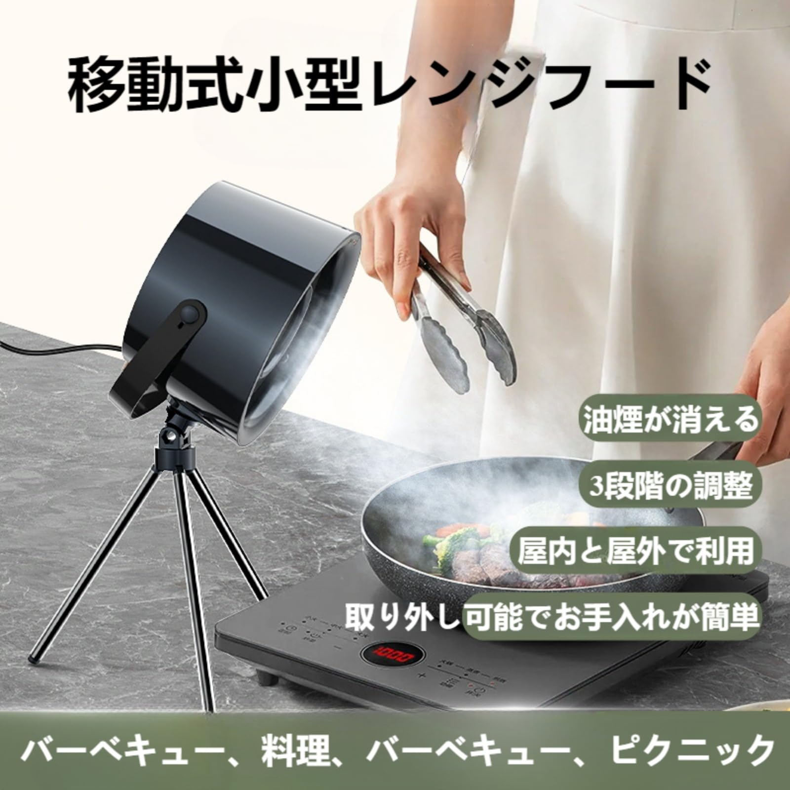 Amazon.co.jp: 【2024 新登場】卓上レンジフード 焼肉煙吸引機