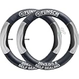 YUNSCM 2-PCS 20x3.0 Self-Sealing Fat Bike Tubes 20 x 3.0/3.5 AV32mm (76/89-406) Super Automatic Repair, Puncture Resistant Compatible with 20X3 20X3.50 E-Bike Bicycle Tire Tubes Schrader Valve