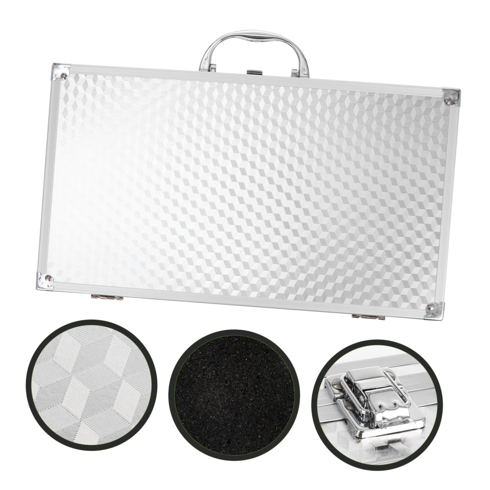 SHINEOFI 1pezzi Custodia in Alluminio Per Schede Audio Robusta Scatola Contenitore Per Riporre e Trasportare Efficacemente
