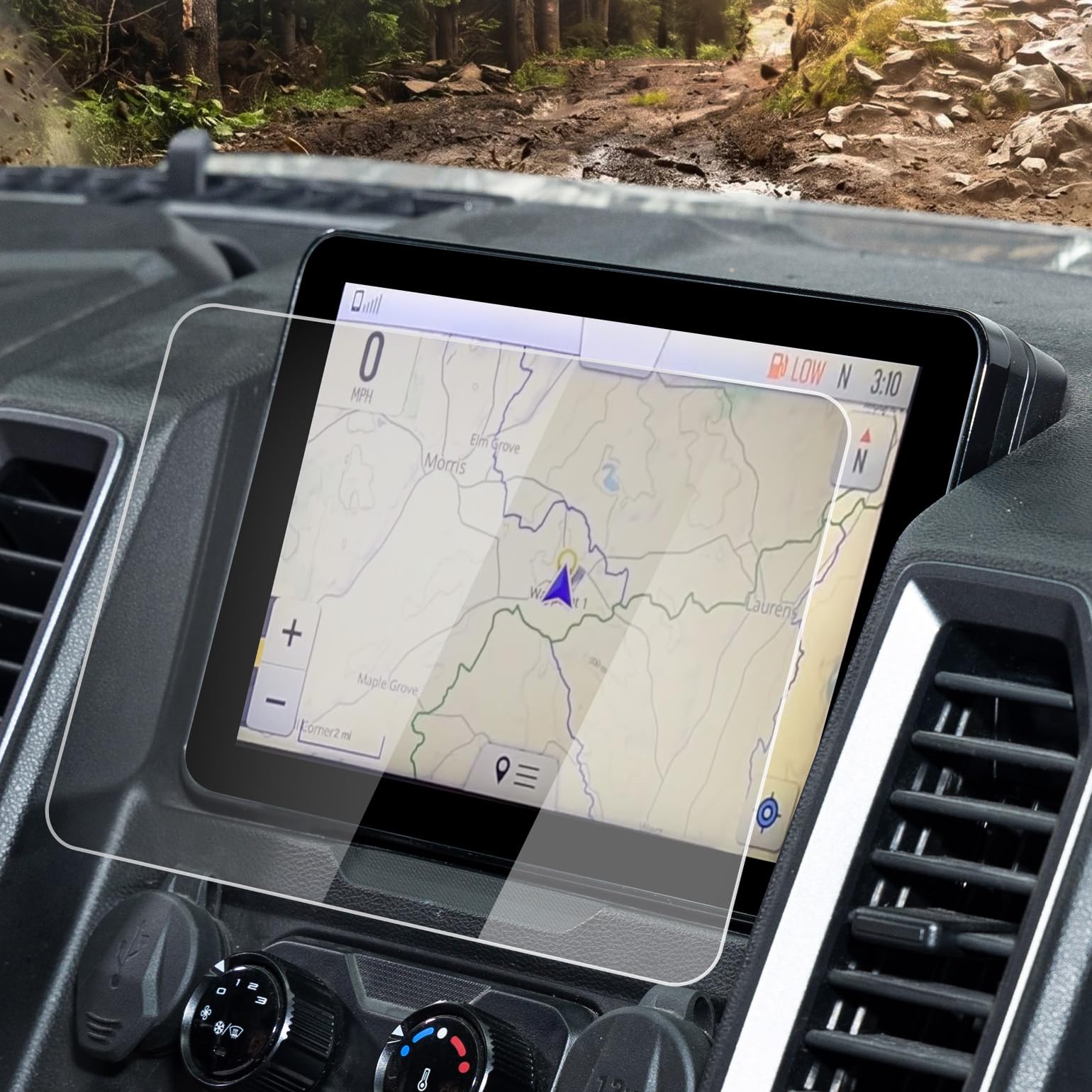 KEMIMOTO Pellicola protettiva in vetro compatibile con CFMOTO U10 Pro/U10 Pro XL/U10 Pro Highland, durezza 9H, vetro temperato ultra trasparente, anti-impronte con resistenza ai graffi