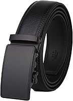 Lavemi Men's Genuine Leather Ratchet Belt - Cut to Exact Fit, No Holes, 38 Micro-Adjustments, Elegant Gift Box