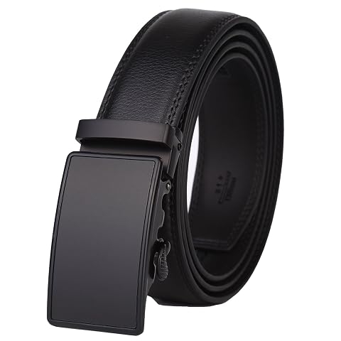 Lavemi Mens Real Leather Ratchet Dress Casual Belt Cut to Exact Fit Elegant Gift Box