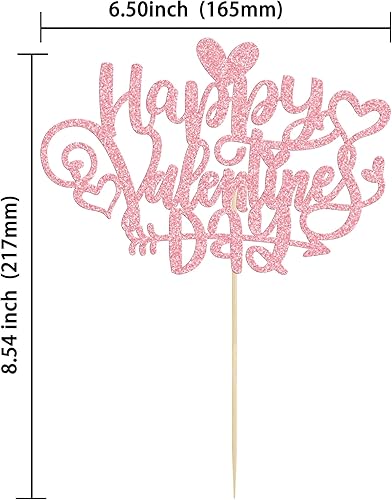 Miniatura 2 de Gyufise 1 decoración de pastel para el día de San Valentín con purpurina dulce corazón de San Valentín, decoración para feliz día de San Valentín,