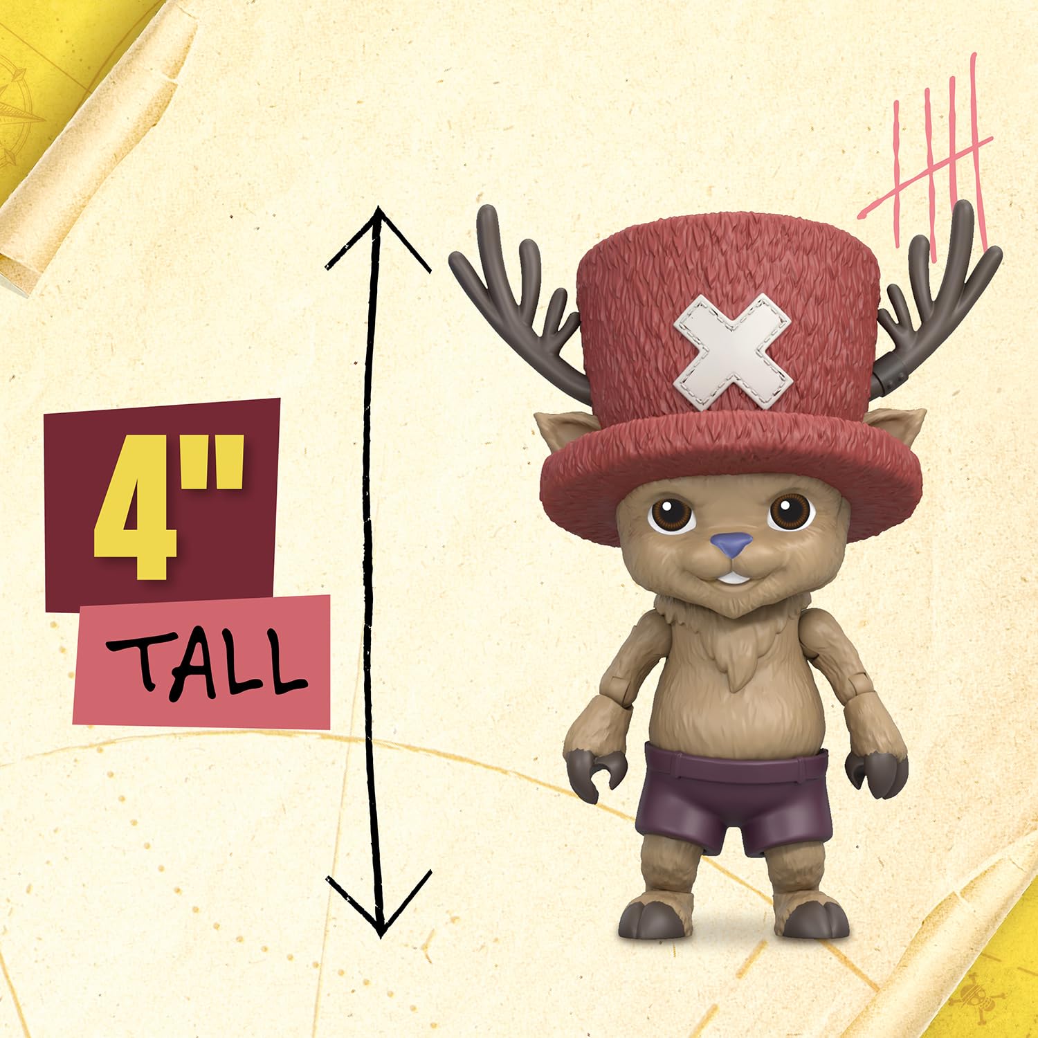 Figura de acción de Tony Tony Chopper de One Piece de 10 cm con 6 Accesorios; Incluye Expresiones faciales Intercambiables, Bolso de medicinas, Vial médico y Base de exposición con Forma de Berry — view 2