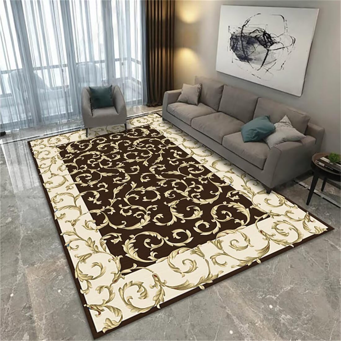 Tapis antidérapant grande surface 90X200CM avec isolation phonique pour sol de maison