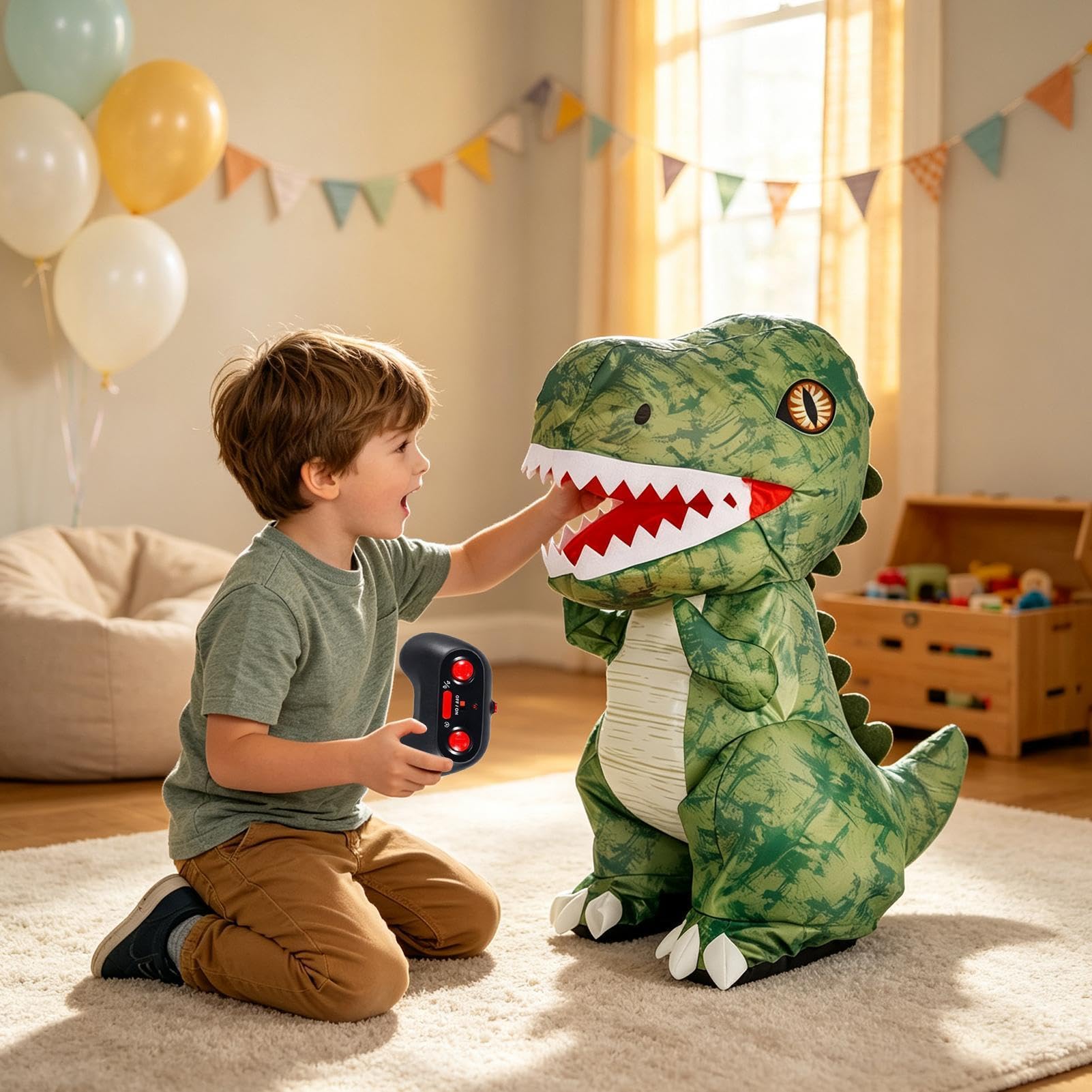 Dinosauro Gonfiabile Giocattolo Decorazioni a Gonfiaggio Rapido con