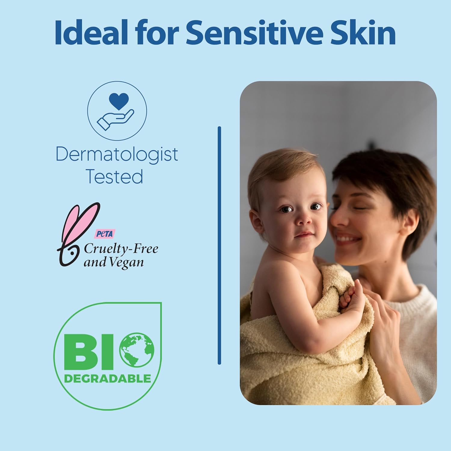 Nature Clean Organic Fragrance Free Shampoo for Men & Women, Unscented Shampoo, Hypoallergenic, Non Toxic Hair & Scalp Cleanser, Sulfate & Paraben Free, Vegan, 10 oz / 300 ml - Image 6