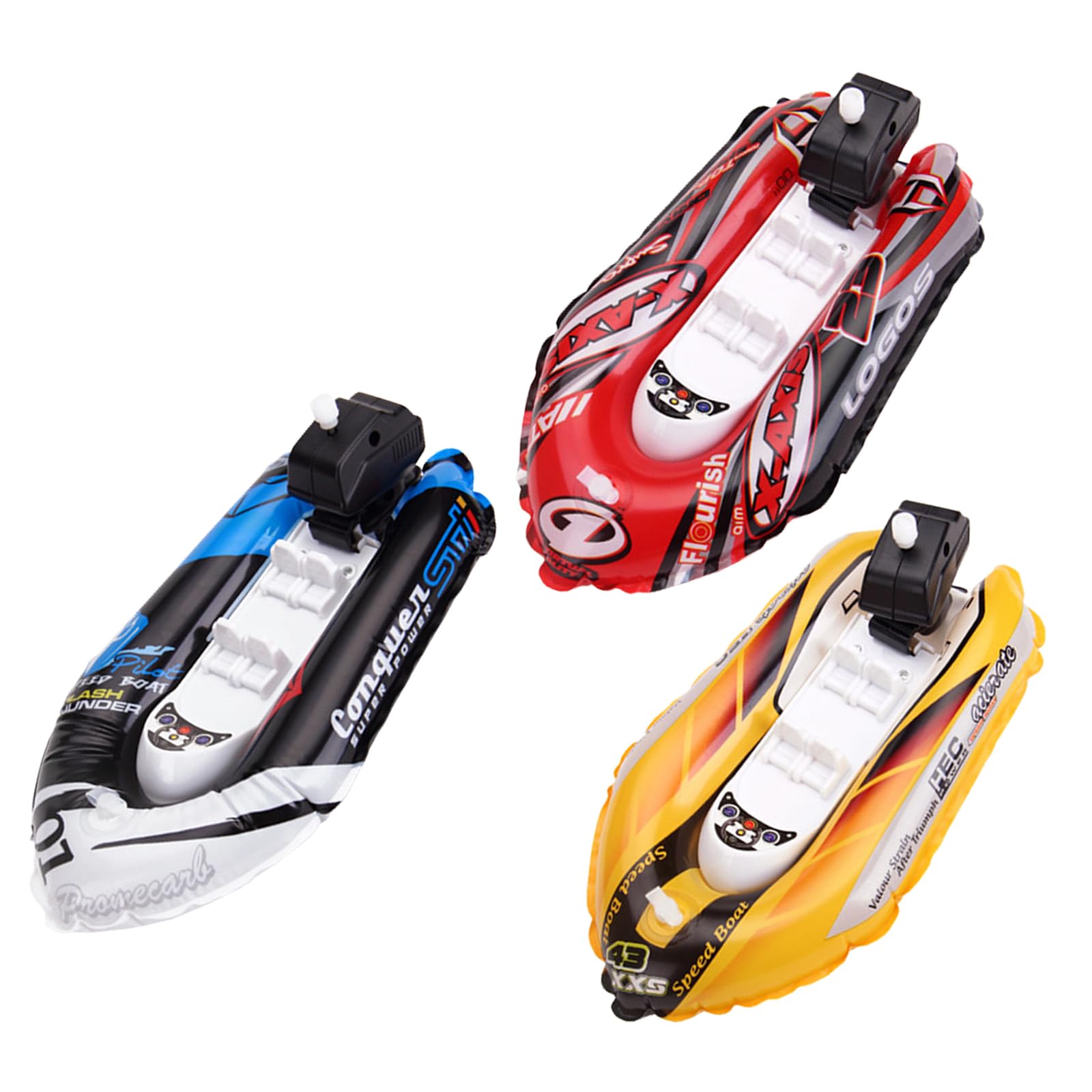 3pcs Wind Up Boat Bath Toys, Boat Inflatable Clockwork Toys, Bath Toy, Bathtub Floating Toy, Play Water Toys, Inflatable Paddle Boat Wind Up Toys Gifts for Boys Girls (Multicolor A)