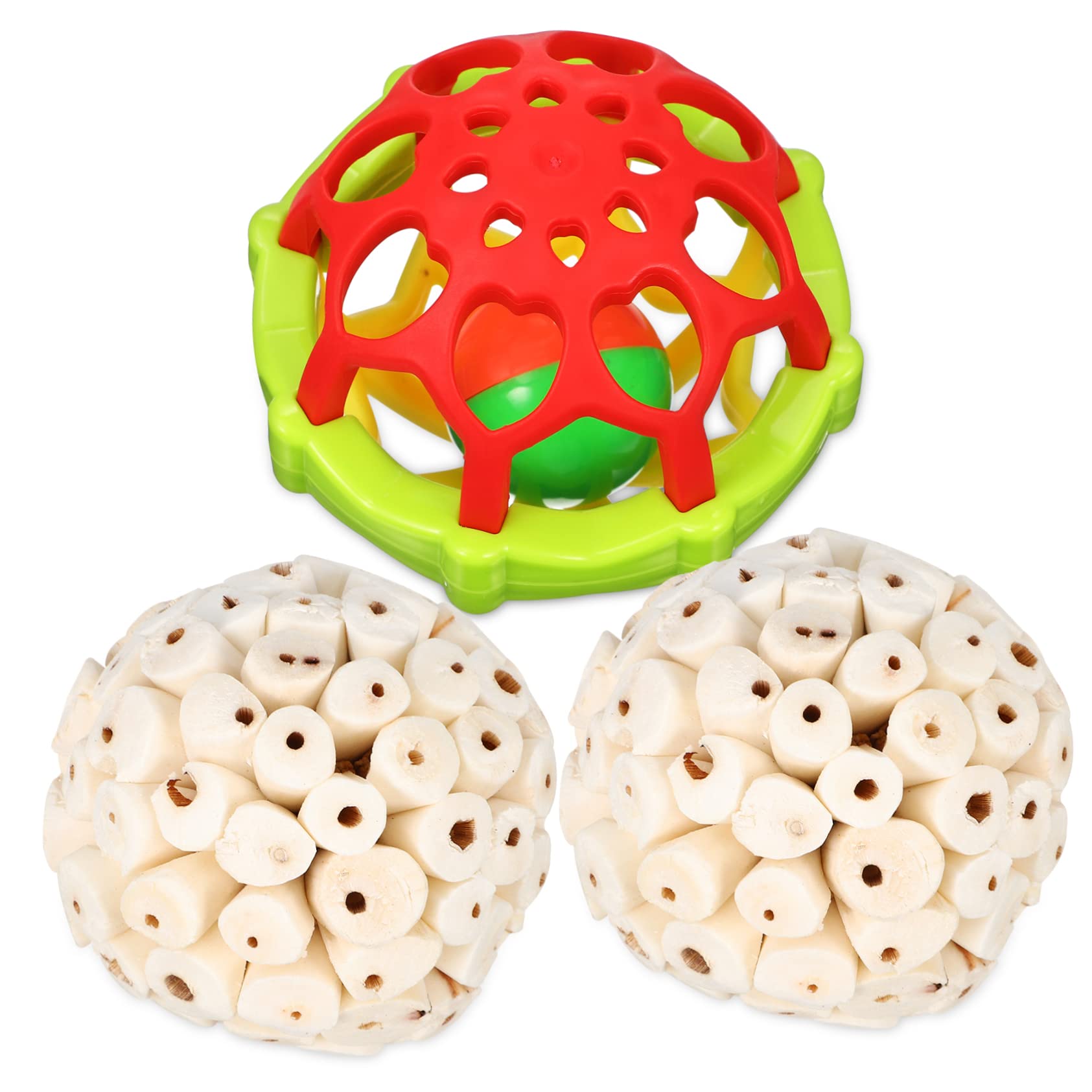 Toddmomy 12piezas Juguetes para Aves De Masticar De Goma para Entrenamiento De Coloridas y Divertidas para Periquitos Cotorras y Aves Pequeñas