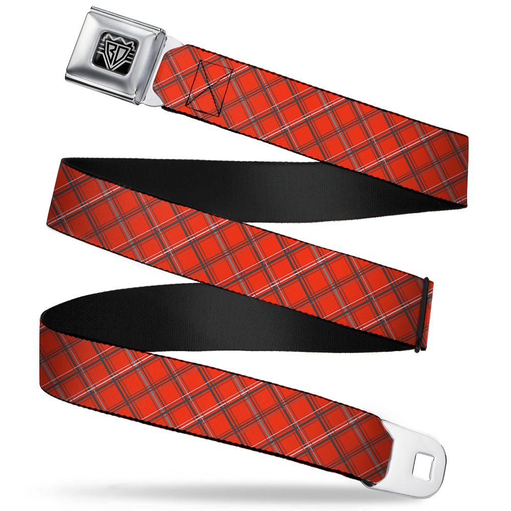 Buckle-Down Ceinture à boucle de ceinture de sécurité, plaid X