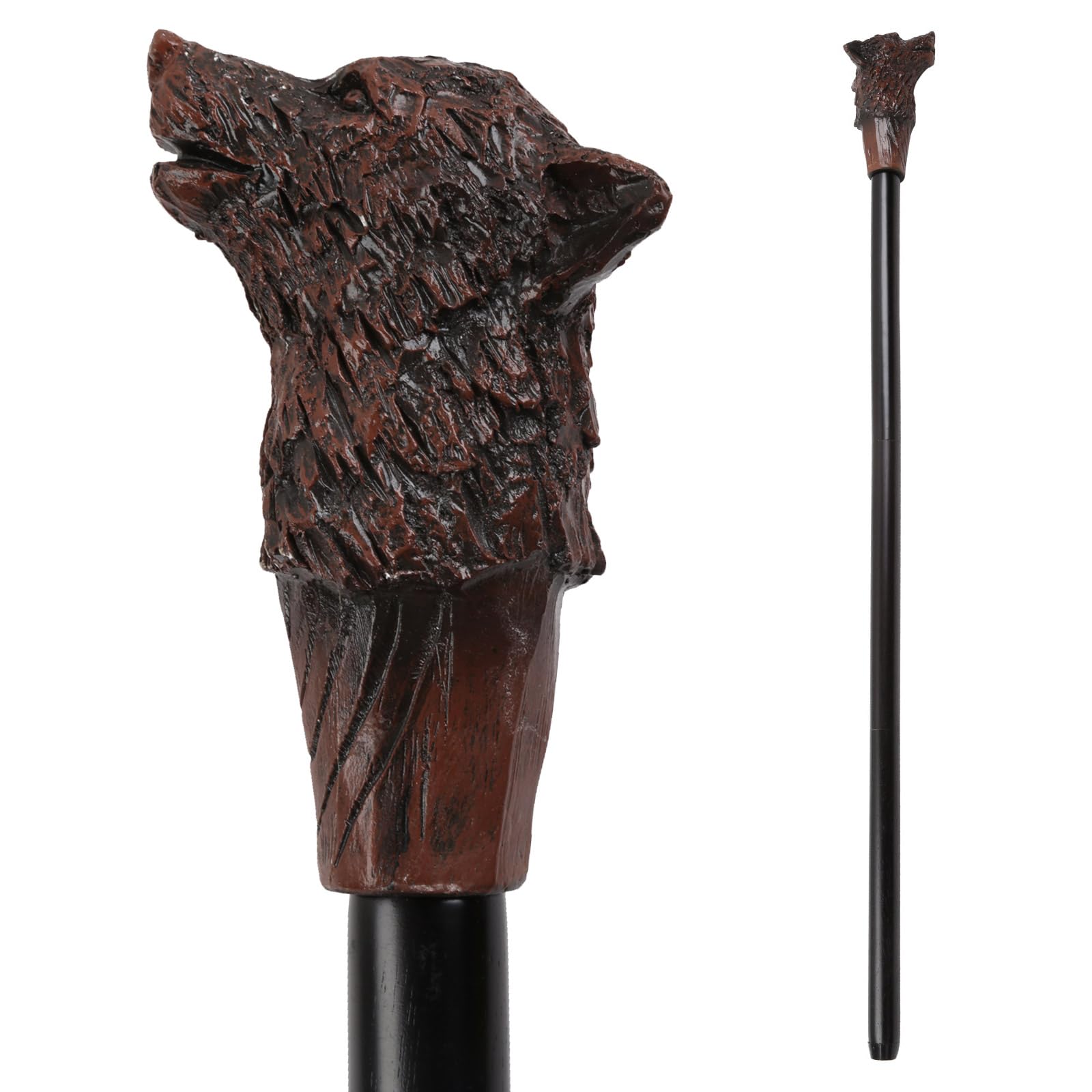 CANNE DE MARCHE en bois et laiton avec poignée victorienne, cadeau de
