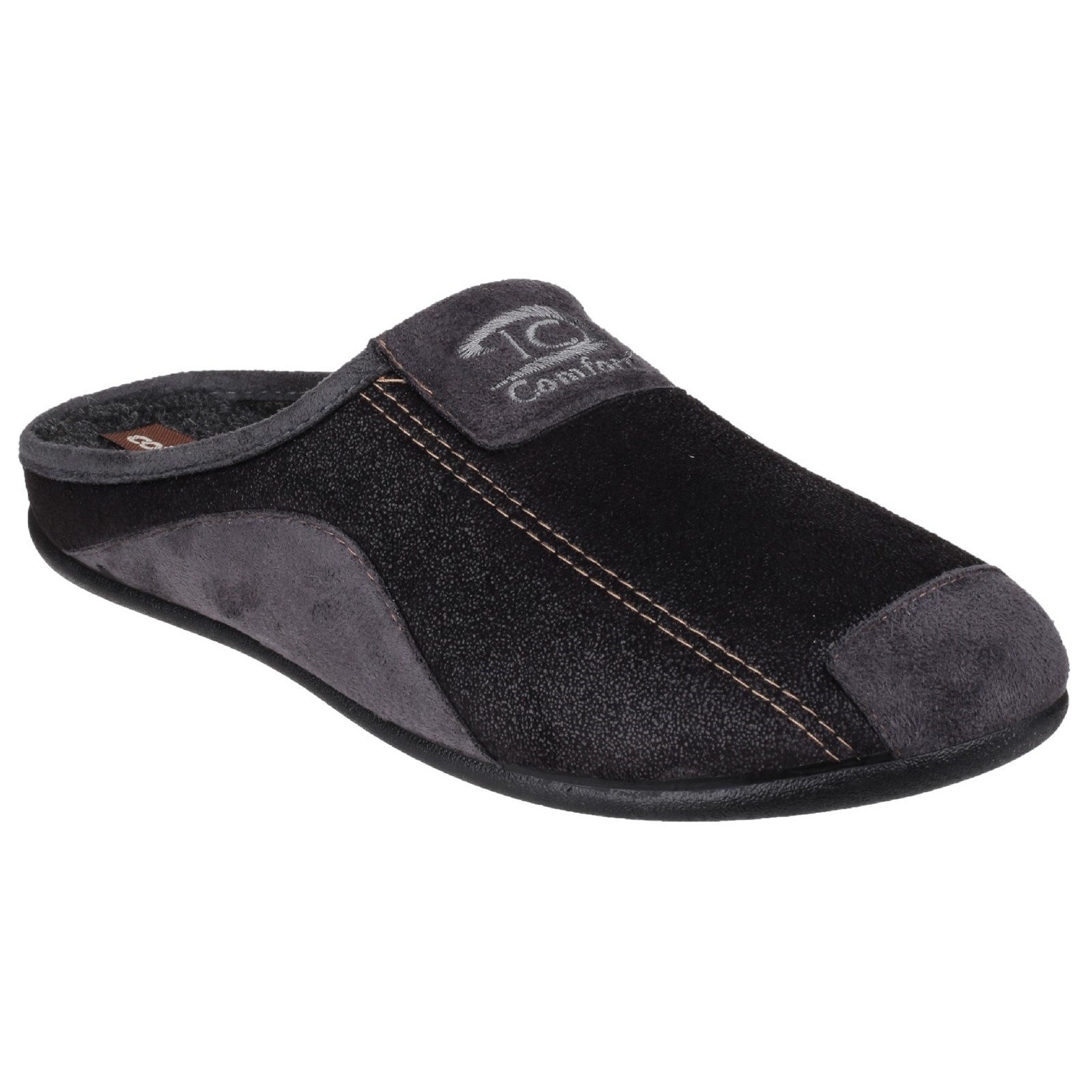 Cotswold Mens Westwell Slipper Black Size UK 8 EU 42