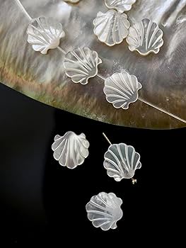 貝　ピアス　シアタープロダクツ　シェル シェルビーズ - ホタテ(シロチョウガイ)【約12mm/1個】[メール便