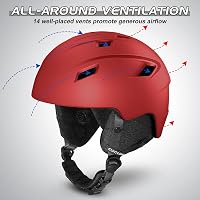 Odoland Síbukósisak és Szemüveg Szett M-es Méretben - Unisex PC Sisak UV400 Védelemmel, Szélálló Síszemüveggel Síeléshez, Snowboardozáshoz,  3
