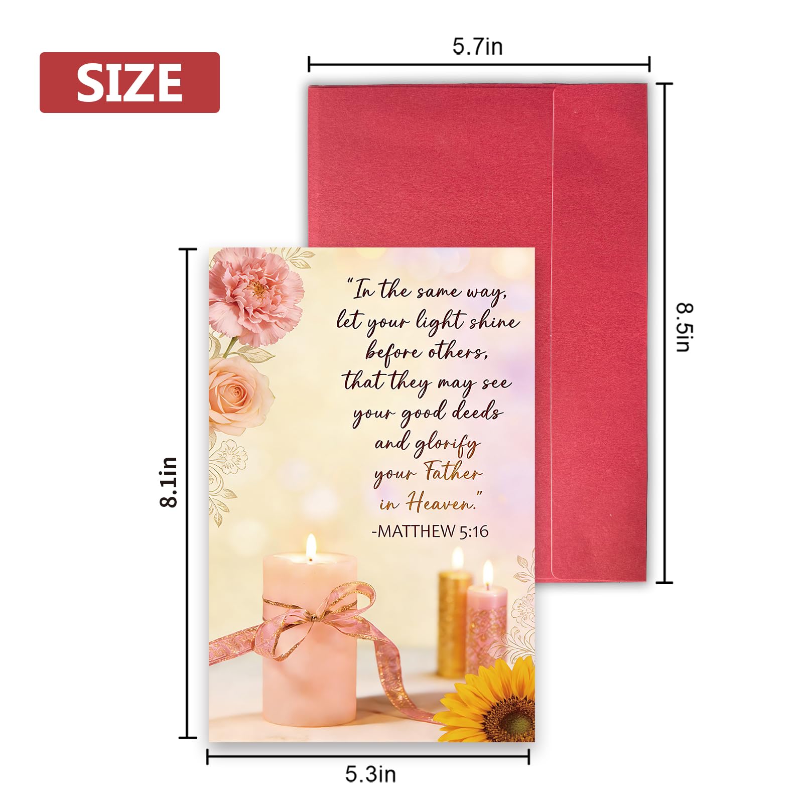 Christian Mother's Day Card for Grandma or Mom, Mother's Day Greeting Card with Bible Verse, Mother's Day Gift from Children