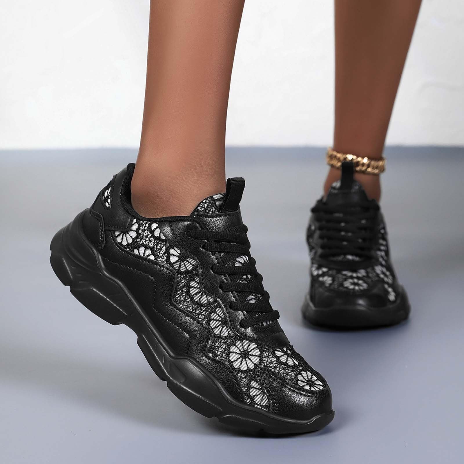 Generisch Oddychające, luźne buty typu sneaker, sznurowana siateczka, lekkie buty do biegania na co dzień