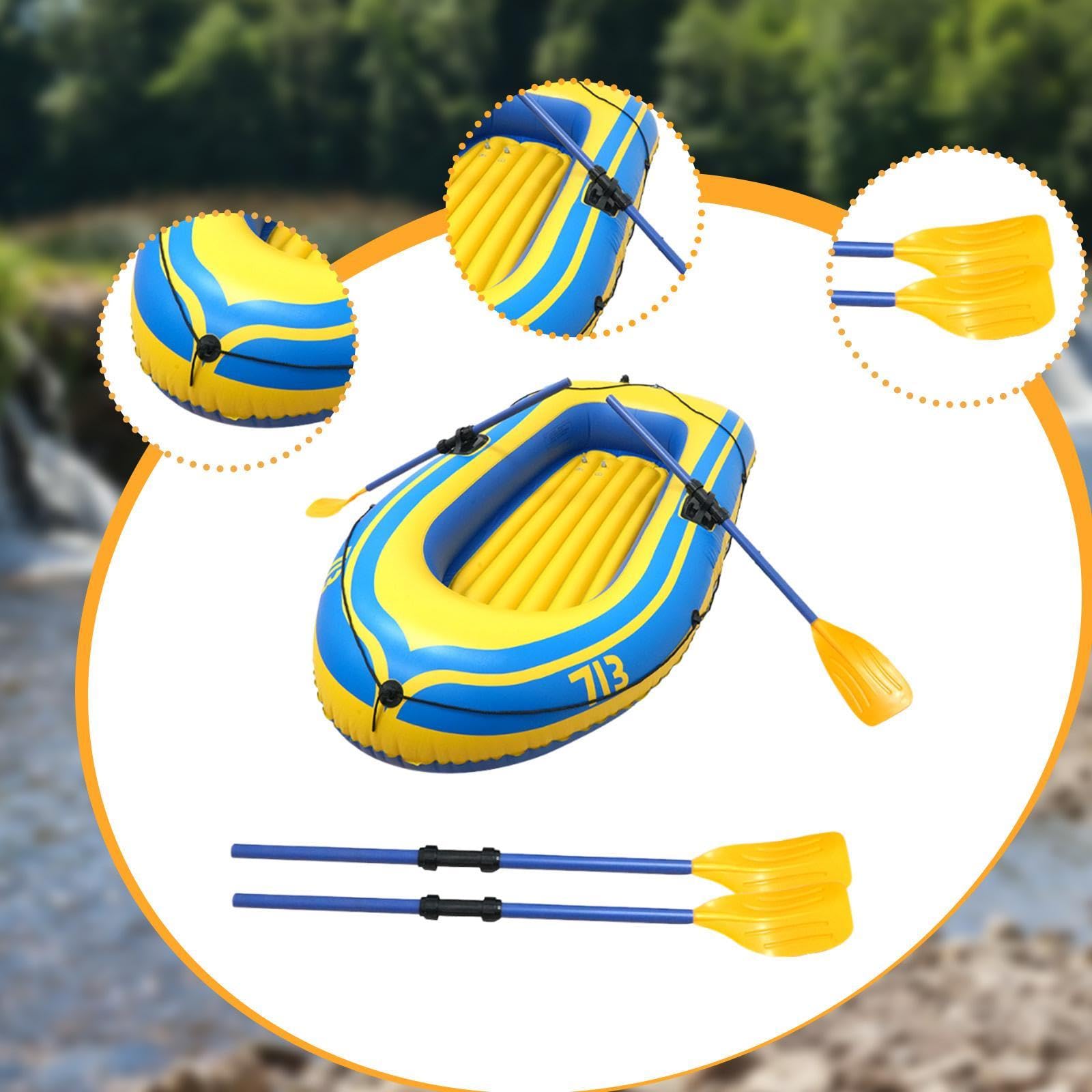 Barca Gonfiabile, Kayak, Attività Estive All'aperto per Stagni, Laghi E Fiumi, Barca in PVC con, Zattera per 2 Persone per Famiglie, Adulti E