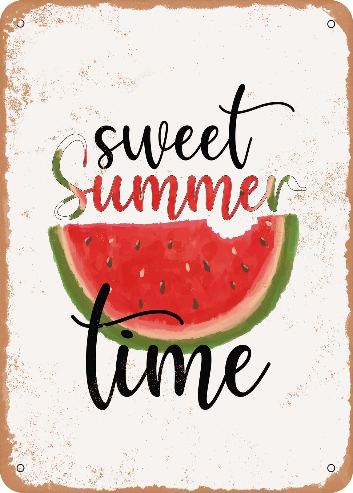Metal Sign - Sweet Summer Time - Vintage Rusty Look home decor