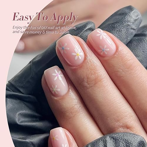 Miniatura 10 de Born Pretty Esmalte de uñas de gel rosa transparente, esmalte de uñas de gel lechoso transparente, kit de esmalte de gel para arte de uñas,