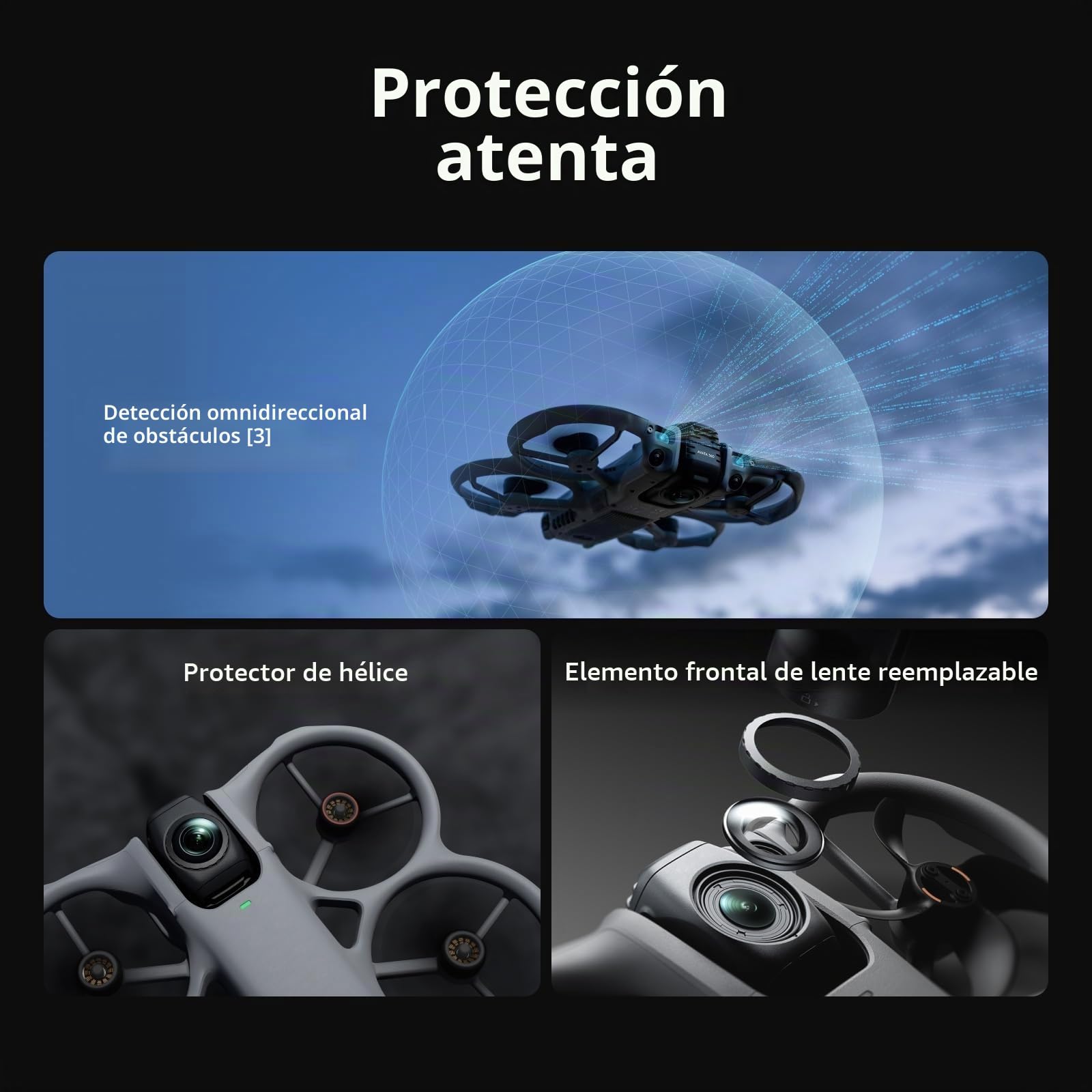 DJI Avata 360 (RC 2), dron con imagen 360° de 1 pulgada 8K para FPV y filmación aérea, dron con cámara 360° con protector de hélices. Incluye DJI-RC 2 con una pantalla (Avata 360 (RC 2))