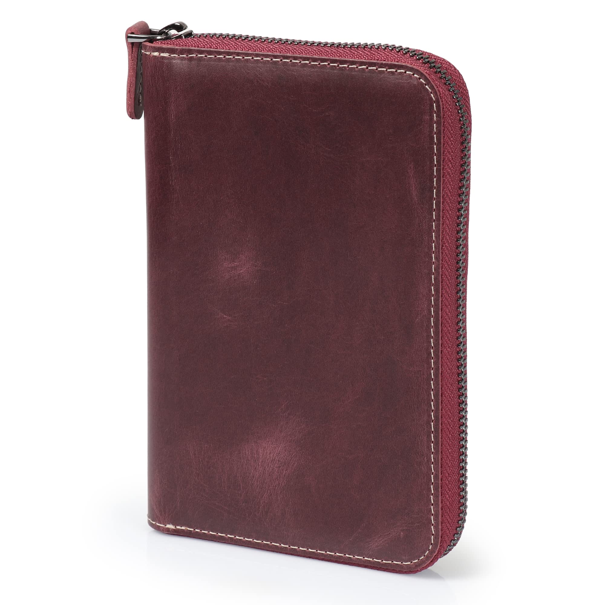 Otto Angelino Londo Padfolio aus echtem Leder, Damson, One Size