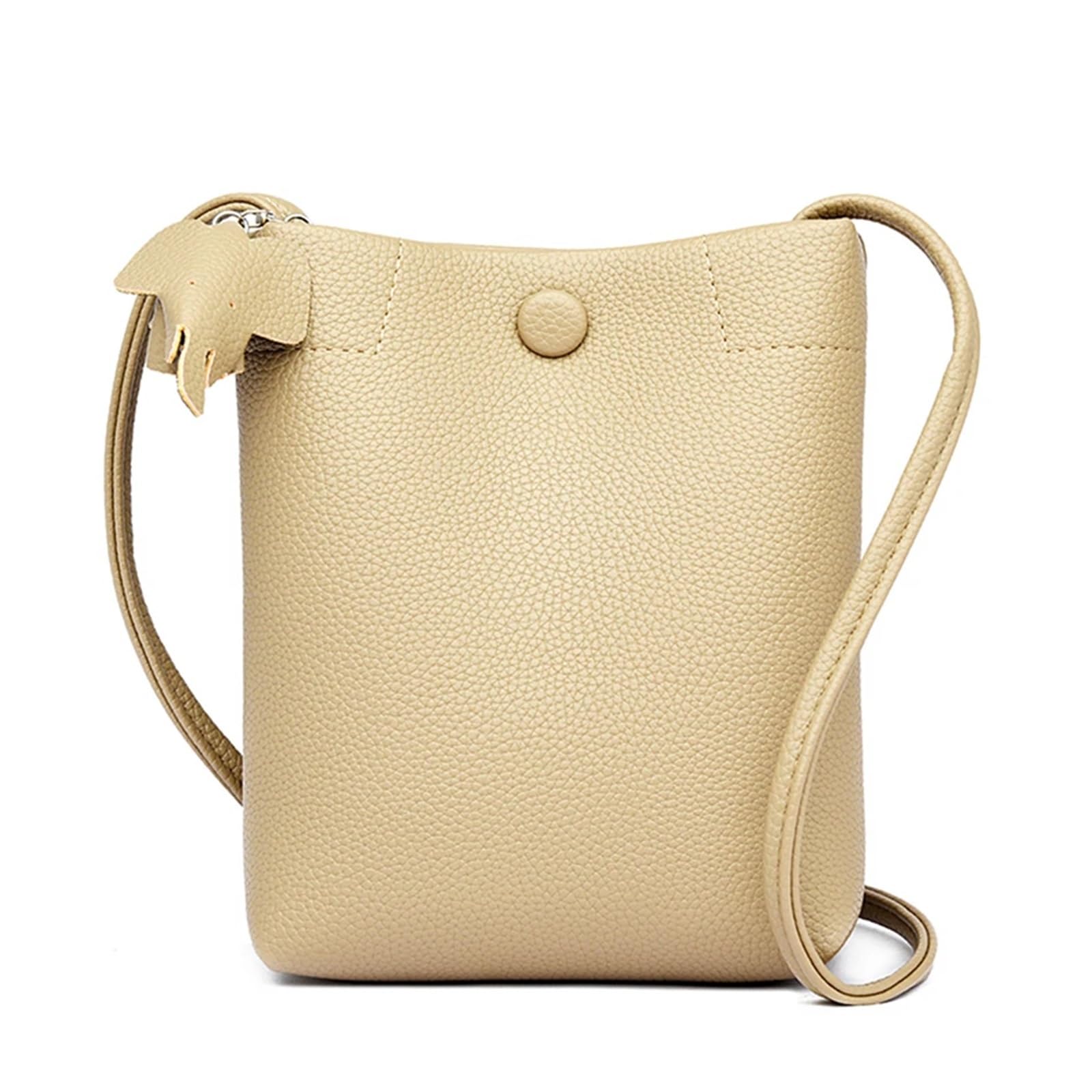 Bolsos cruzados de piel suave for mujer, bolso hombro sencillo, pequeño for, bolsos cuadrados pequeños color liso Para Viajes Compras Trabajo Citas