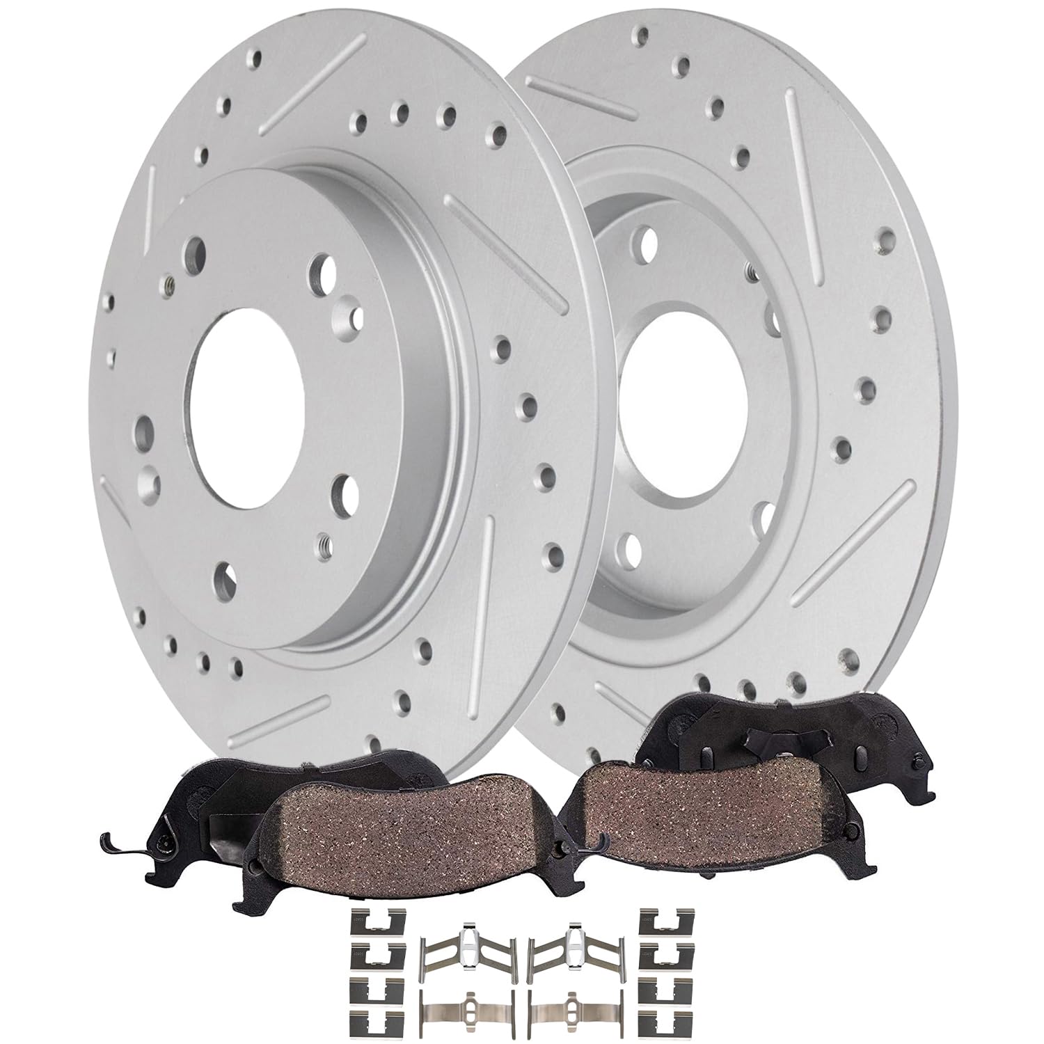 Detroit Axle - Rear Brake Kit for 2011 2012 2013 2014 2015 Honda CR-Z