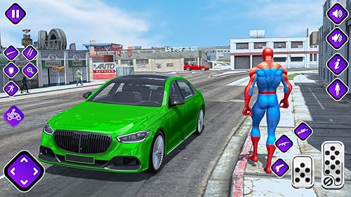 jogo de simulador de condução de carro de aranha super voadora: gangster de corda de mundo aberto re