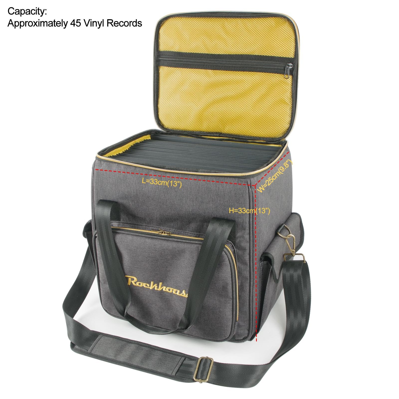 Borsa di stoccaggio del in Vinile CD Borsa di stoccaggio LP Albums Box Portatile Opuscolo Portatile Organizzatore di carico per Auto per