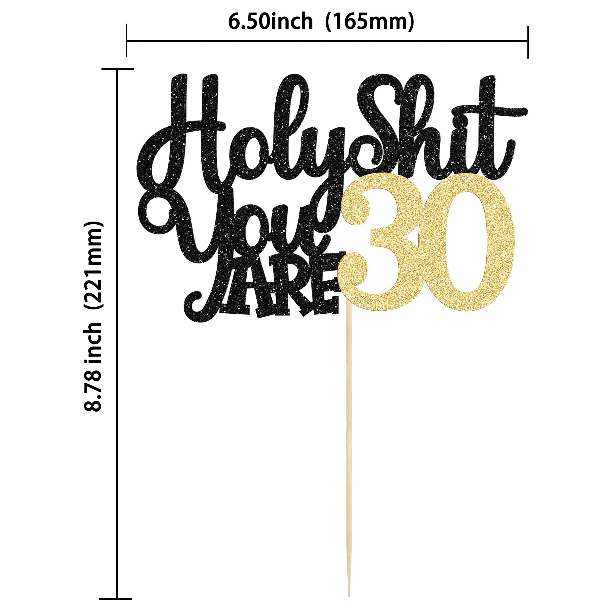 Faux Gold Glitter en Folie 30e verjaardag Champagne Etiket