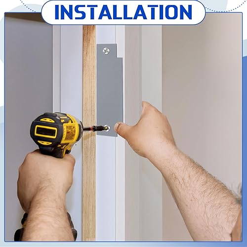 Miniatura 6 de Zonon 4 piezas de placa de acero al carbono para puerta de 4-78 x 1-14 pulgadas, placa de llenado en T en blanco, montaje de seguridad, placa de