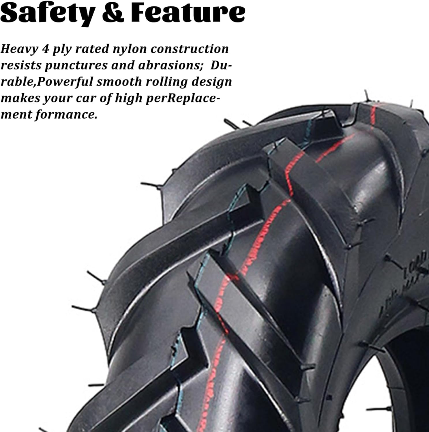 Lawn Mower Trailer Tires, 13x5.00-6 Lawn Mower Tires Practical Sturdy Replacement Parts for Garden Tractor, Golf Cart