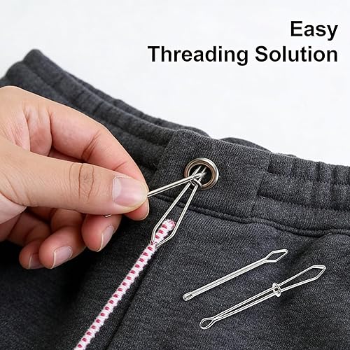 Miniatura 4 de Clip para enhebrar cuerda de bricolaje, enhebradores de cordón para coser, ganchos de metal fácil de tirar con pinzas herramienta de costura para